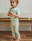 Blue Birthday Print 2 Piece Bamboo Pajama Set