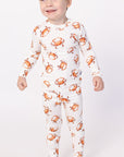 Orange Crab 2 Piece Bamboo Pajama Set
