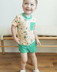 Beach Dog Bamboo Varsity Short Set - T-shirt & Shorts