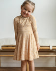 Neutral Arches Bamboo Turtleneck Twirl Dress