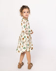 Western Bamboo Long Sleeve Twirl Dress