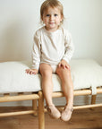 Bone Ribbed Solid Bamboo Lounge Set - Top & Bottom