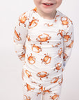 Orange Crab 2 Piece Bamboo Pajama Set