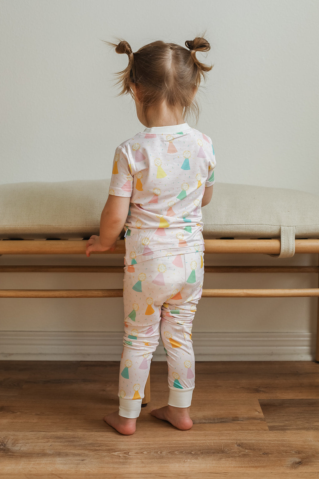 Pink Birthday Print 2 Piece Bamboo Pajama Set