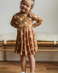 Reindeer Bamboo Turtleneck Twirl Dress