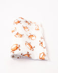 Orange Crab Bamboo Swaddle Blanket