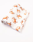 Orange Crab Bamboo Swaddle Blanket