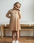 Neutral Arches Bamboo Turtleneck Twirl Dress
