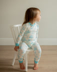 Blue Toile 2 Piece Bamboo Pajama Set