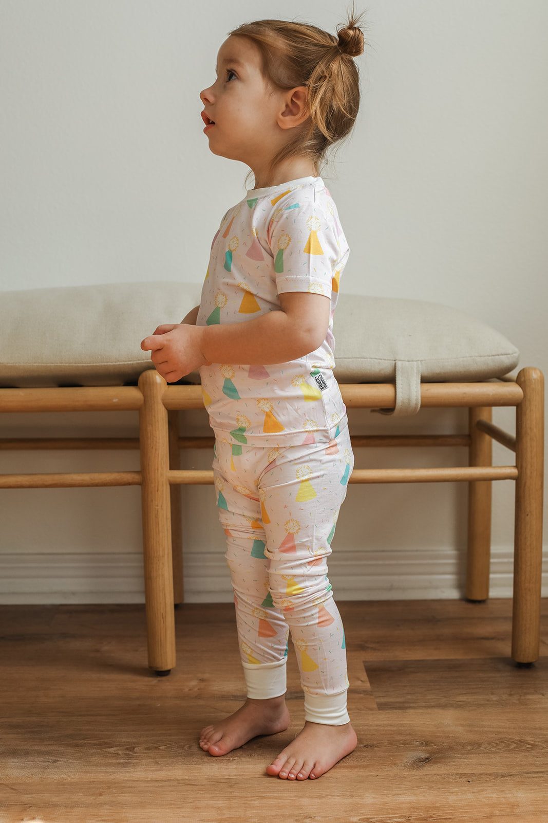 Pink Birthday Print 2 Piece Bamboo Pajama Set