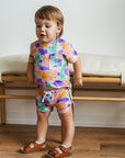 Ink Splat Bamboo Varsity Short Set - T-shirt & Shorts