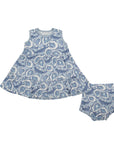 Blue Oyster Bamboo Tiered Twirl Dress - with Pockets