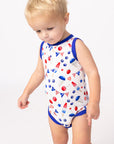 The Fourth Bamboo Henley Onesie with Snaps