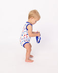 The Fourth Bamboo Henley Onesie with Snaps