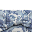 Blue Oyster Bamboo Bow Headband