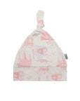 Pink Toile Bamboo Knotted Hat