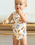Crawfish Boil Bamboo Henley Onesie with Snaps
