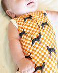 Coonhound Bamboo Henley Onesie with Snaps