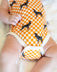 Coonhound Bamboo Henley Onesie with Snaps