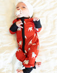 Red Bulldog Double Zipper Bamboo Sleeper