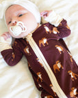 Maroon Bulldog Double Zipper Bamboo Sleeper