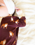 Maroon Bulldog Double Zipper Bamboo Sleeper