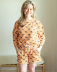 Coonhound Bamboo Womens Sweatshirt Set - Top & Bottom
