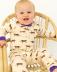 Purple Tiger 2 Piece Bamboo Pajama Set