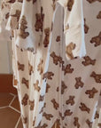 Teddy Bear Bamboo Henley Onesie with Snaps