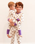 Purple Tiger 2 Piece Bamboo Pajama Set