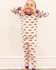 Purple Tiger 2 Piece Bamboo Pajama Set