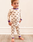 Purple Tiger 2 Piece Bamboo Pajama Set