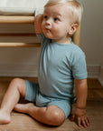 Seaspray Ribbed Solid 2 Piece Bamboo Pajama Set