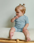 Seaspray Ribbed Solid 2 Piece Bamboo Pajama Set