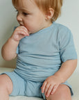 Seaspray Ribbed Solid 2 Piece Bamboo Pajama Set