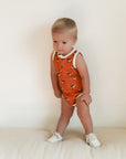 Longhorn Bamboo Henley Onesie with Snaps