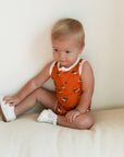 Longhorn Bamboo Henley Onesie with Snaps