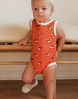 Longhorn Bamboo Henley Onesie with Snaps