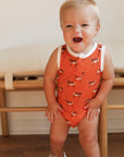 Longhorn Bamboo Henley Onesie with Snaps