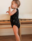 Fleur de lis Bamboo Henley Onesie with Snaps