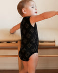 Fleur de lis Bamboo Henley Onesie with Snaps
