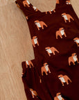 Maroon Bulldog Bamboo Sun Bubble with Adjustable Straps