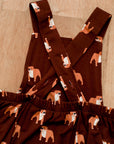 Maroon Bulldog Bamboo Sun Bubble with Adjustable Straps