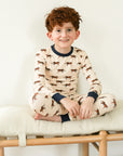 Navy Tiger 2 Piece Bamboo Pajama Set