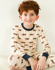 Navy Tiger 2 Piece Bamboo Pajama Set