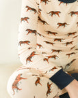 Navy Tiger 2 Piece Bamboo Pajama Set