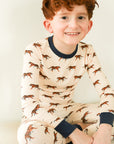Navy Tiger 2 Piece Bamboo Pajama Set