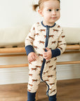 Navy Tiger Double Zipper Bamboo Sleeper