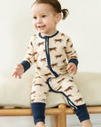 Navy Tiger Double Zipper Bamboo Sleeper