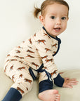 Navy Tiger Double Zipper Bamboo Sleeper